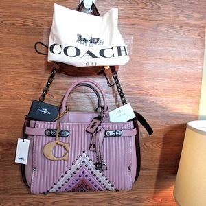 Coach 1941 DBL Swagger Quilting Rivets CLRBLK